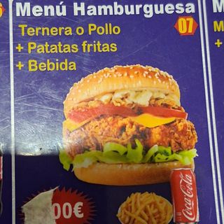 Menú del hamburguesa