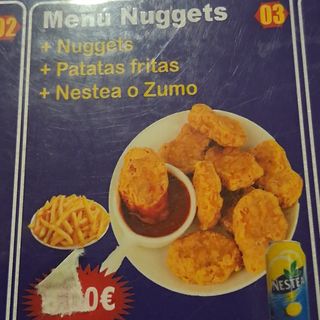 Menú del nuggets