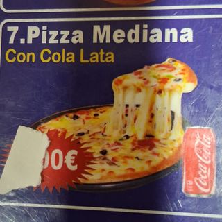 Pizza mediana 28cm Coca-Cola de lata