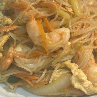 Fideos de arroz gambas
