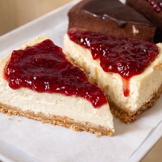 Cheescake clásico con frutos rojos