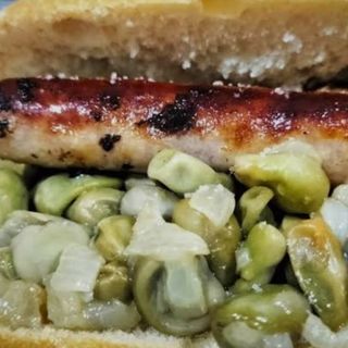 Habas+Longaniza 20 cm.