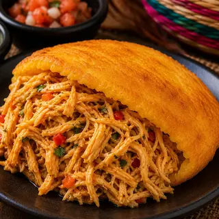 AREPA FRITA DE POLLO