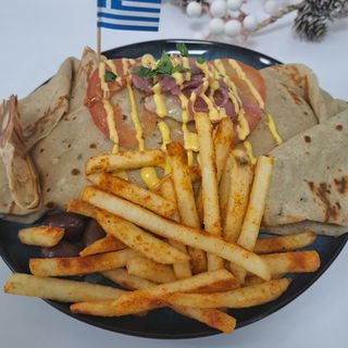 Crêpe Gyros de pollo gigante XXL 40 cm.
