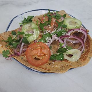 Crêpe con queso gouda y york