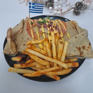 Crêpe gyros de cerdo