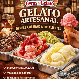 Promo GELATO 1,5 LITRO + 5 CUCURUCHOS