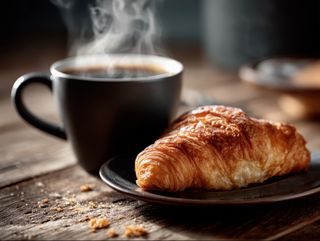 Desayuno Clásico con Café y Croissant
