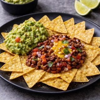 Nachos con guacamole