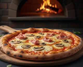 Pizza Prosciutto E Funghi (33 Cm.)