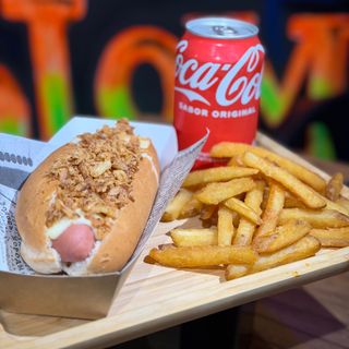 Perrito Queso y Cebolla Crispy