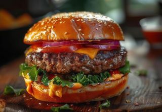 Hamburguesa Ternera Con Patatas Fritas