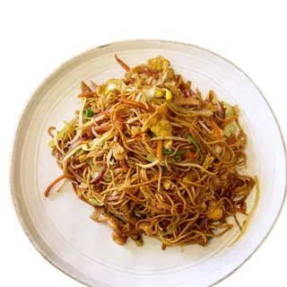 Fideo salteados con cerdo