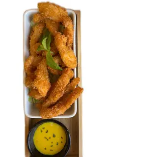 Tiras de pollo fritas 