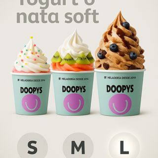 Helado L con 3 topping 