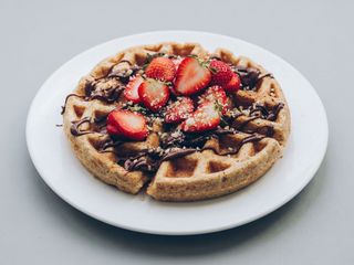 Gofre fresas y Nutella