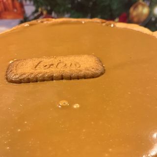 Porción lotus cheesecake