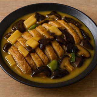 Pato Con Bambú y Setas en salsa Teriyaki