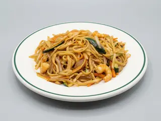 Tallarines Fritos Con Gambas