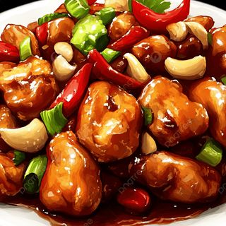 Pollo con anacardos estilo Kung Pao picantes