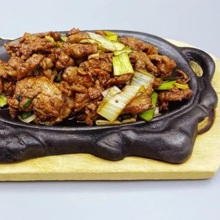 Ternera con puerro a la plancha Teppanyaki