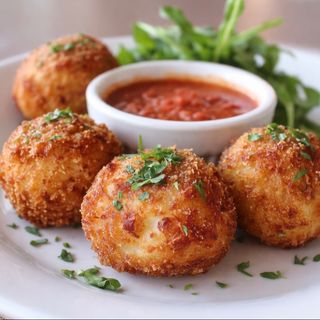 Crispy mozzarella & potato balls