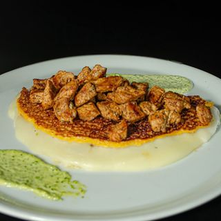 Cachapa con queso de mano y cerdo (1 ud.)