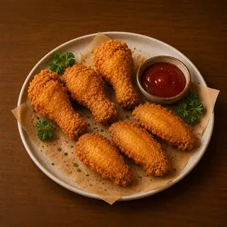 Alitas crujientes (6 uds.) 炸鸡翅 6个