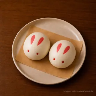 Pan relleno con yema de huevos (2uds) 玉兔包2个
