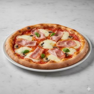 Pizza prosciutto funghi