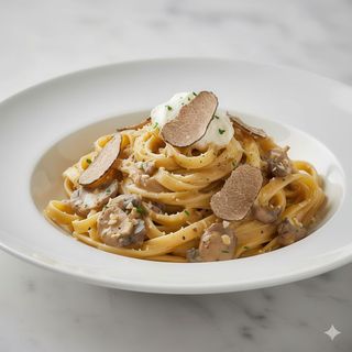 Tagliatelle boscaiola trufa