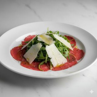 Carpaccio de vaca con queso parmesano 24 meses