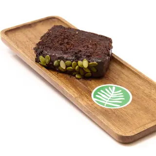 Chocolate Zucchini Cake with Matcha & Coconut topping