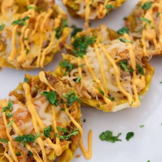 Tostones con pollo