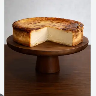 Tarta de queso con sirope de chocolate