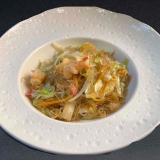Fideos de mariscos