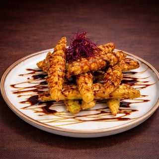 Berenjenas crujientes con miel