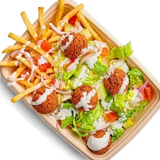 Plato kebab falafel