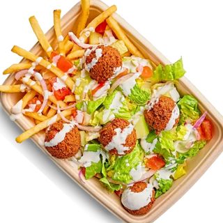 Plato kebab falafel