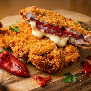 Jamón Serrano , Queso Gouda , Pimiento Asado