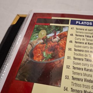 Ternera al korma (dulce)