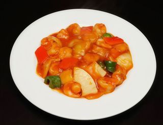 Gambas Con Salsa Picante