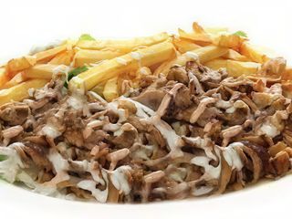 Plato kebab solo carne y patatas