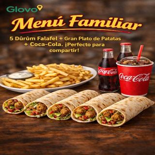 "Menú Familiar: 5 Dürüm Falafel