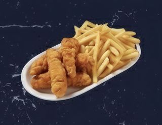 Tenders de pollo con patatas fritas (4 uds.)