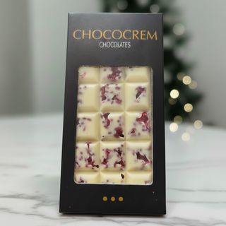 Tableta Artesana Chocolate Blanco y Frambuesa (100g)