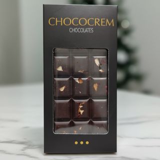 Tableta Artesana Chocolate Negro 70%, Frambuesa y Almendra (100g)