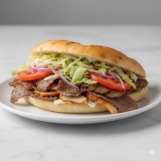 Döner kebab de ternera (grande)