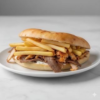 Döner solo carne y patatas (grande)