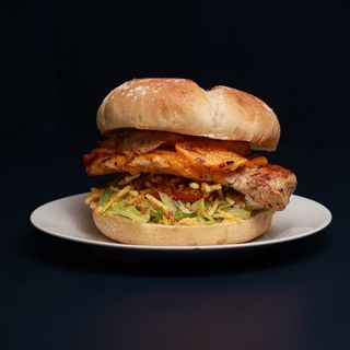 Hamburguesa De Pollo A La Plancha